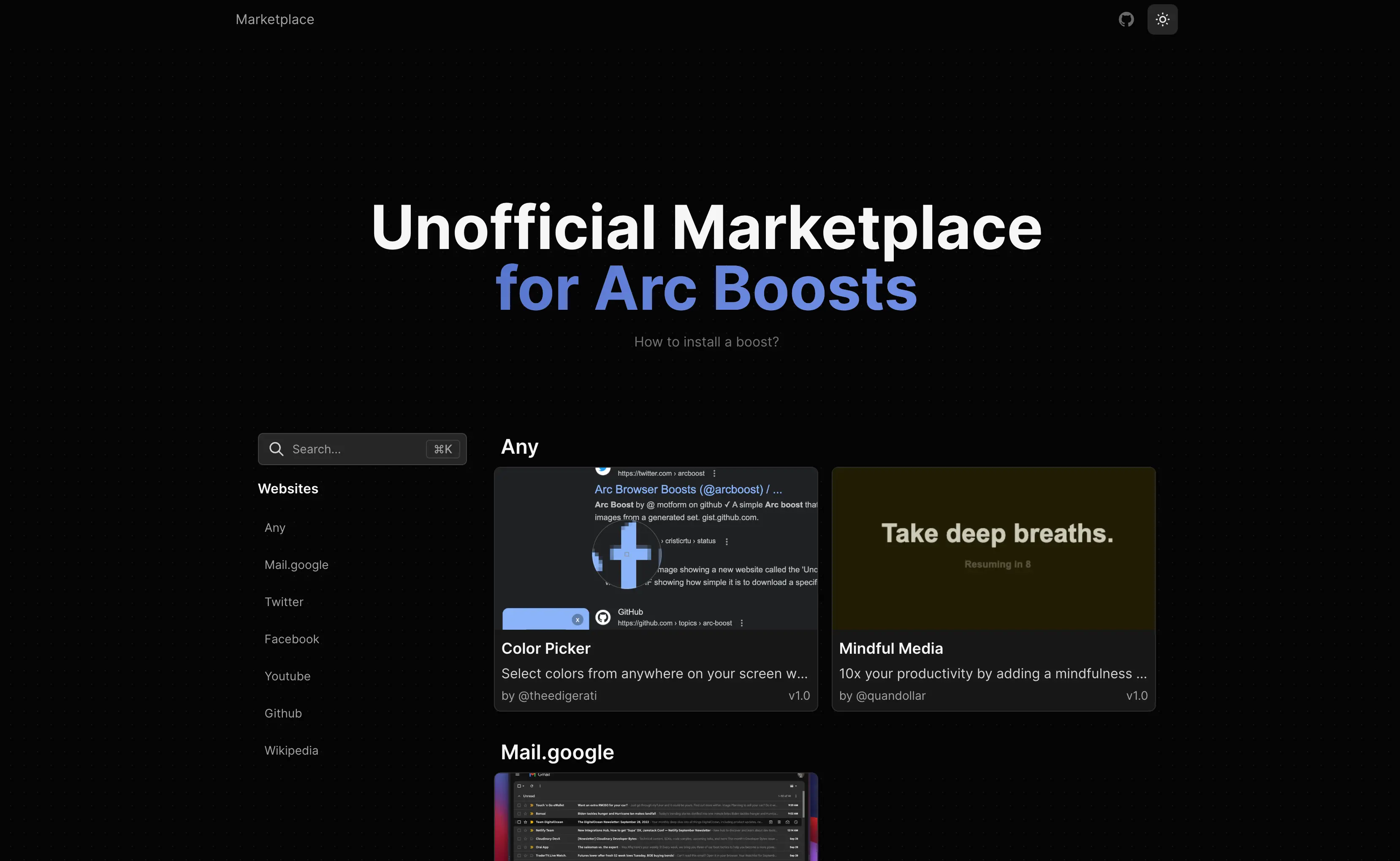 Arc Boost Marketplace